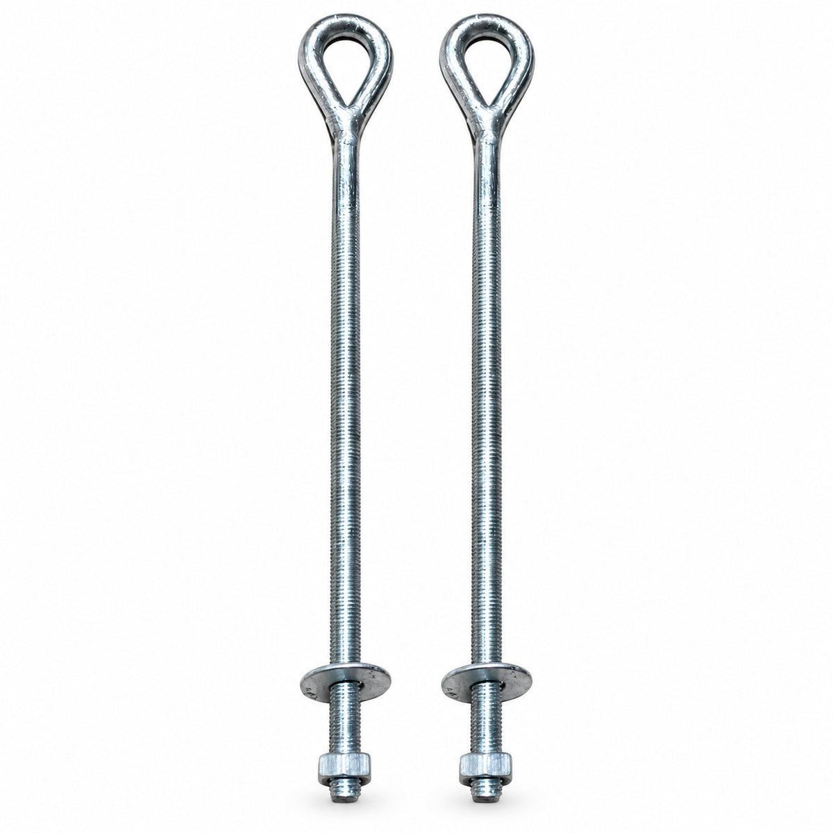 Galvanised Welded Eye Bolts with Nuts and Washers Pack of 2 product image 1