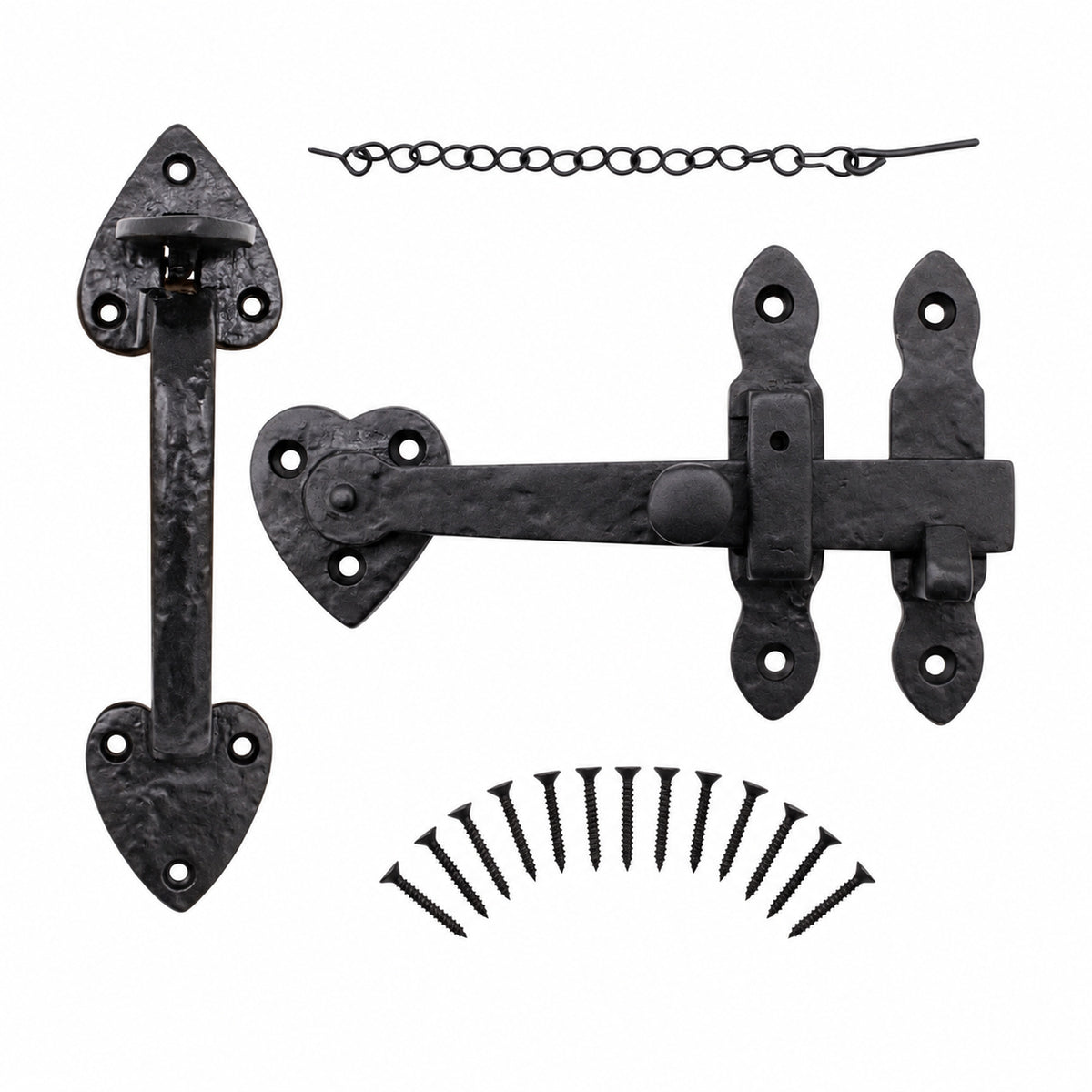 Black Antique Cottage Thumb Latch with Knob product image 1