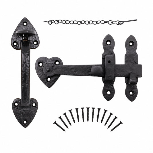 Black Antique Cottage Thumb Latch with Knob product image 1