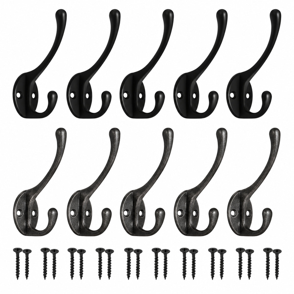 Vintage Cast Iron Wall Mounted Coat Hooks product image 1