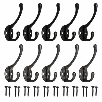 Vintage Cast Iron Wall Mounted Coat Hooks product image 1