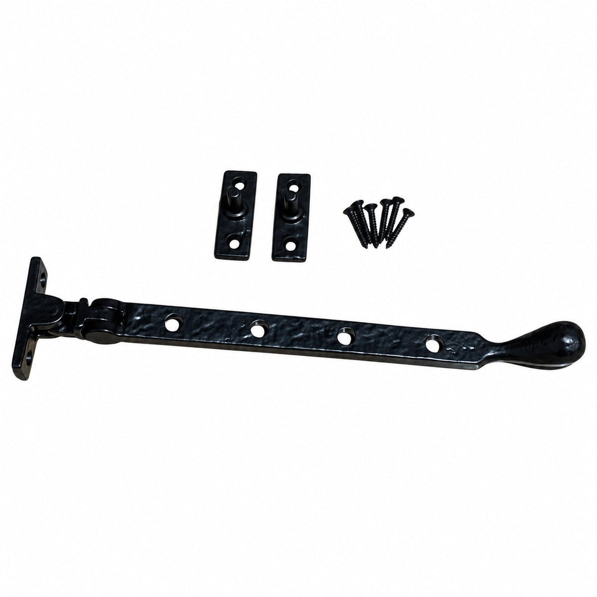 Black Bulb End Casement Stay and Locking Fastener 250mm product image 1