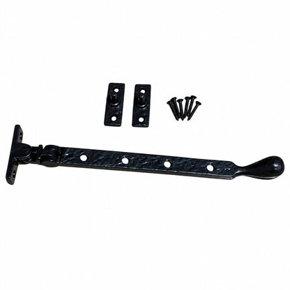 Black Bulb End Casement Stay and Locking Fastener 250mm product image 1