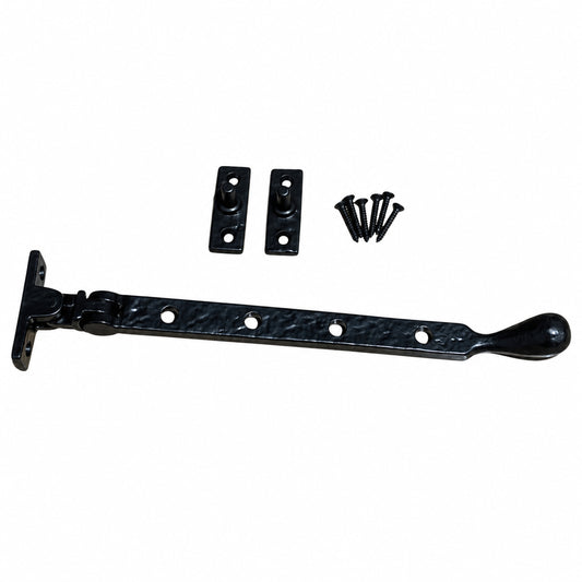 Black Bulb End Casement Stay and Locking Fastener 250mm product image 1
