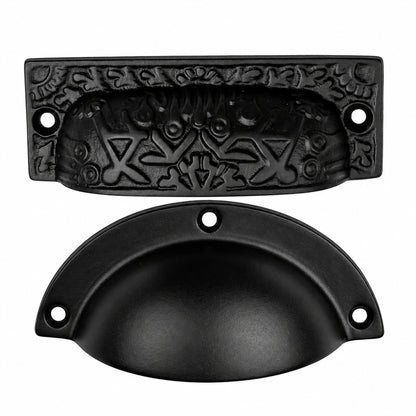Black Antique Cast Iron Cup Pull Handle product image 1