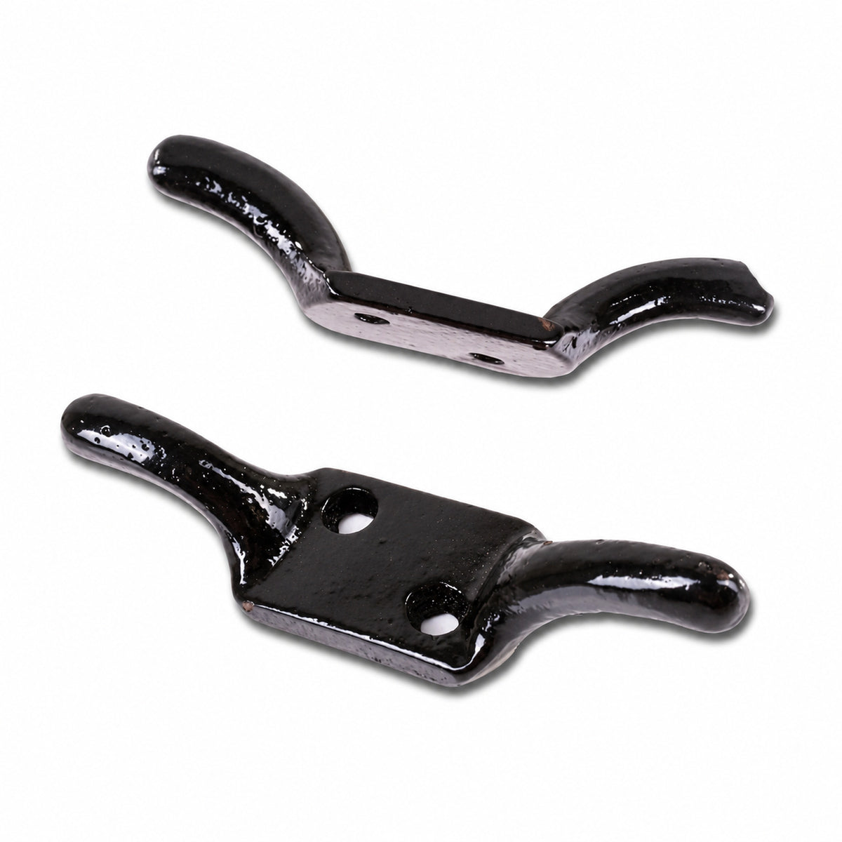 Black Cast Iron Cleat Hooks 75mm Pack of 5 product image 1
