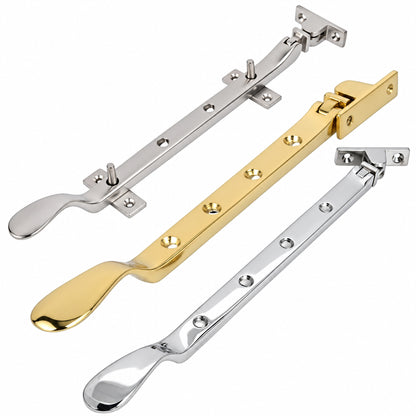 Victorian Solid Brass Casement Stay 250mm product image 1