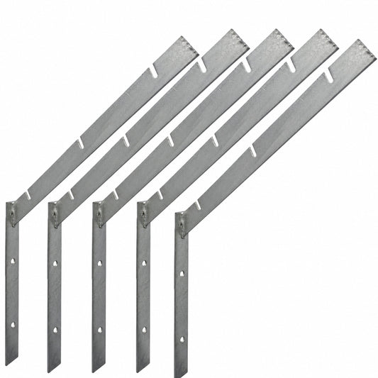 Galvanised Front Fix Barbed Wire Brackets Pack of 5 product image 1
