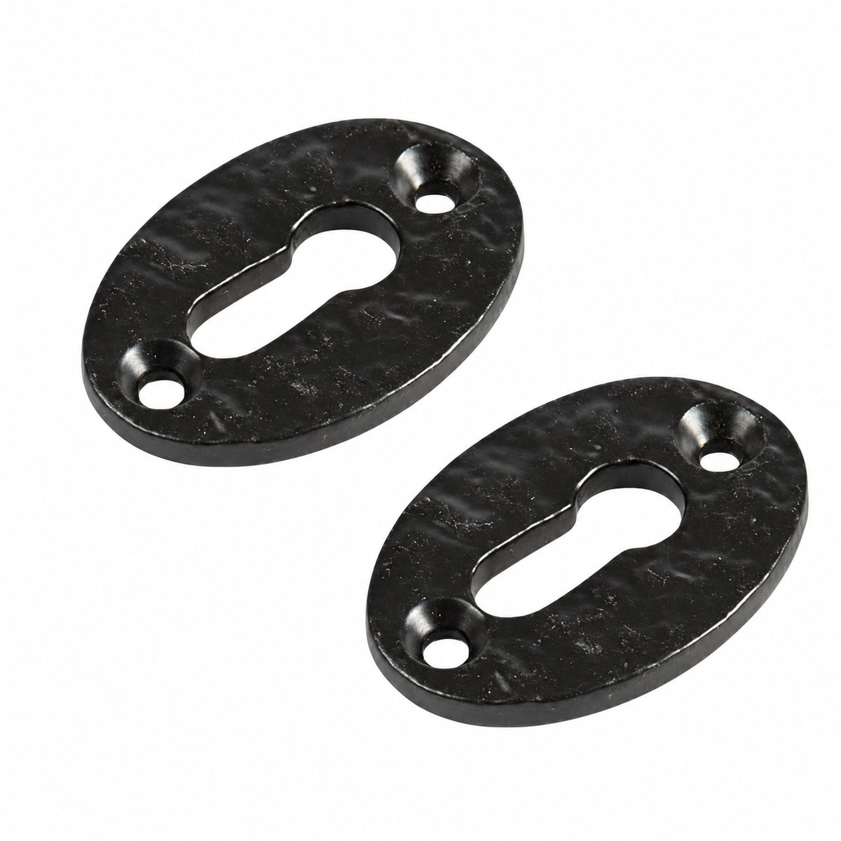 Black Antique Escutcheon Keyhole Plates Pack of 2 product image 1