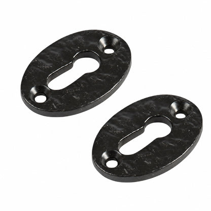 Black Antique Escutcheon Keyhole Plates Pack of 2 product image 1