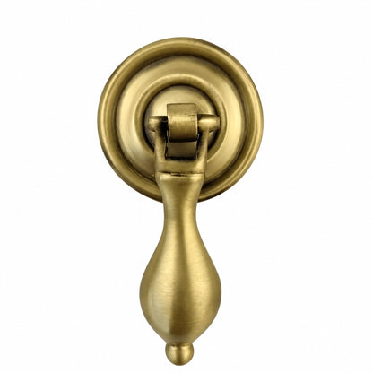 Antique Brass Pear Drop Cabinet Pull Handle 70mm product image 1