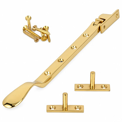 Victorian Solid Brass Casement Stay 250mm product image 2