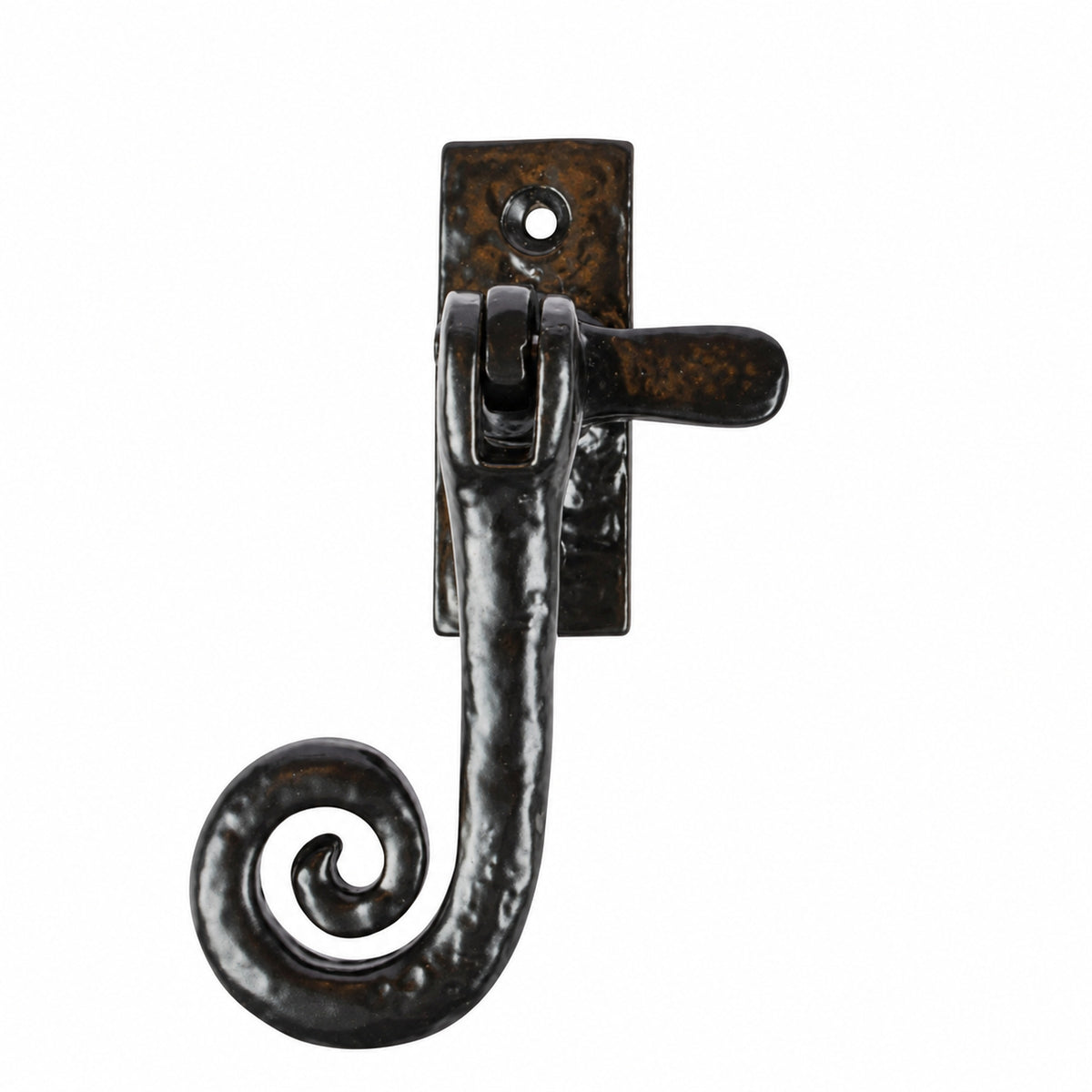 Black Antique Curly Tail Window Fastener 60mm x 25mm product image 2