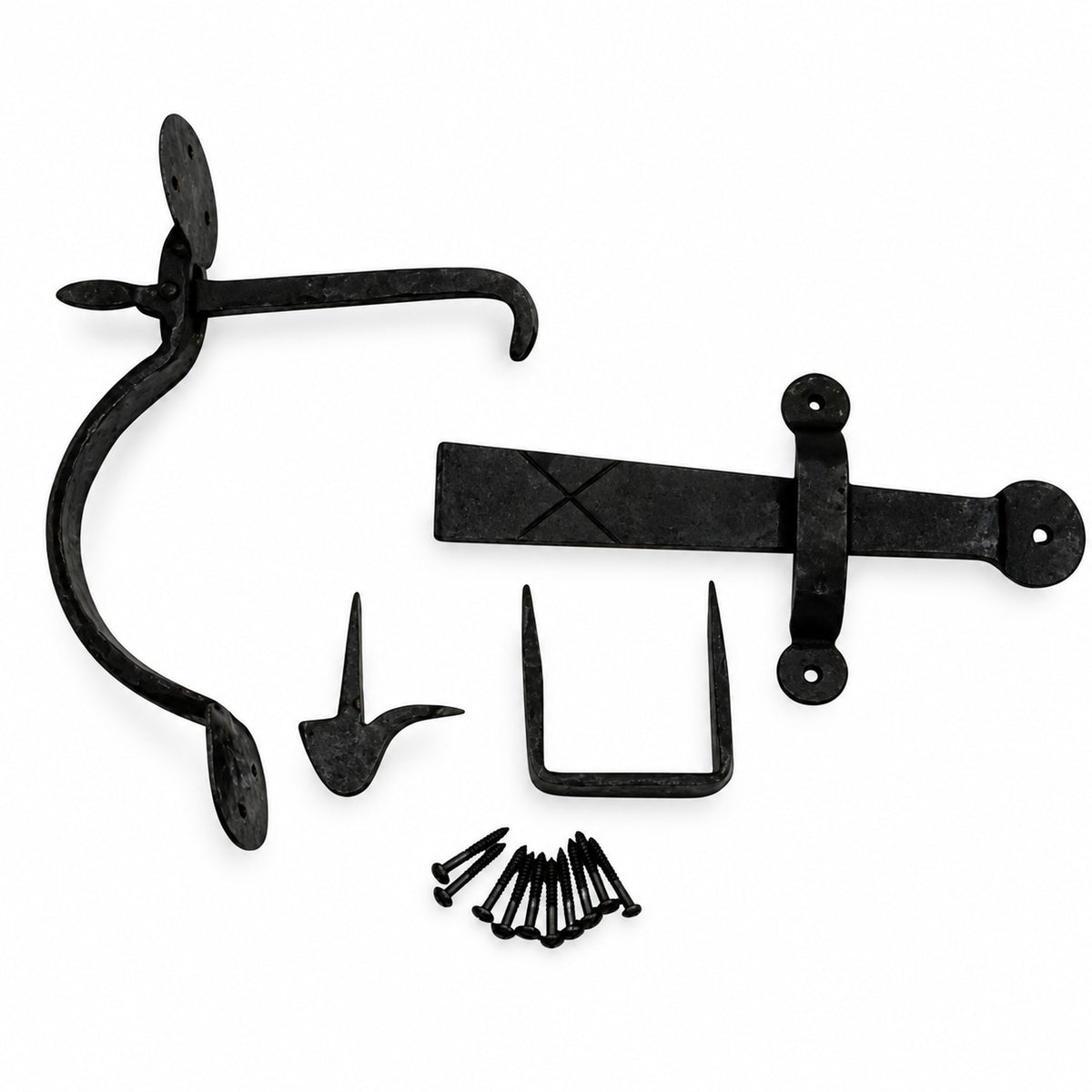 Hand Forged Thumb Bean Latch Black Beeswax product image 2