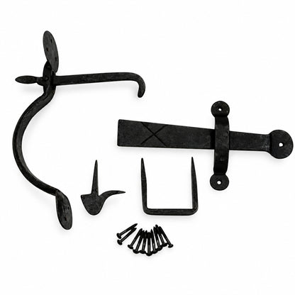 Hand Forged Thumb Bean Latch Black Beeswax product image 2