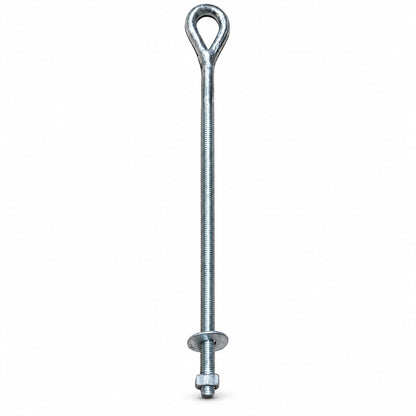Galvanised Welded Eye Bolts with Nuts and Washers Pack of 2 product image 2