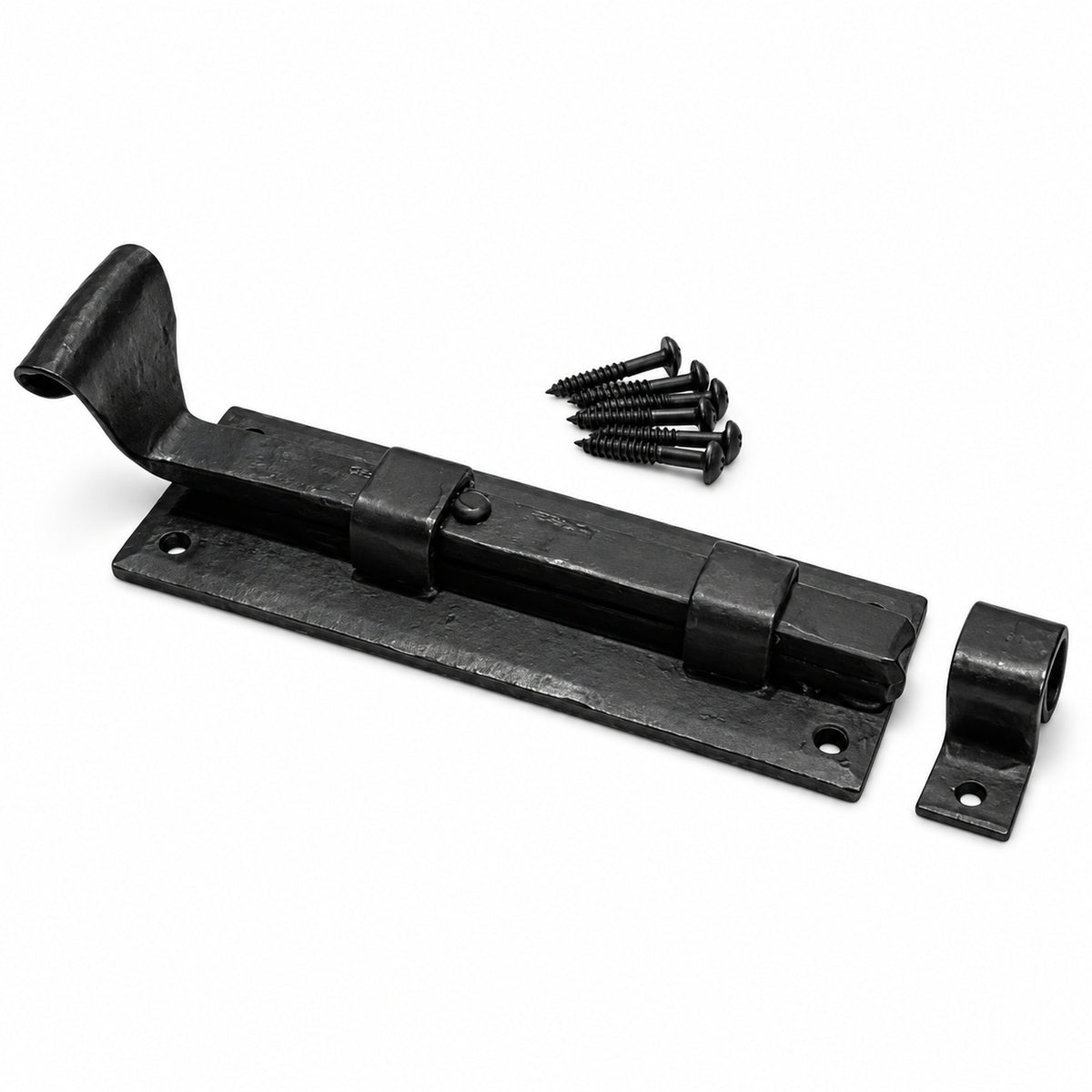 Hand Forged Fishtail Door Bolt 150mm Black Beeswax product image 2