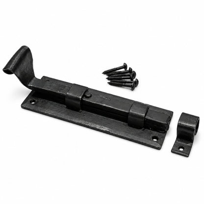 Hand Forged Fishtail Door Bolt 150mm Black Beeswax product image 2