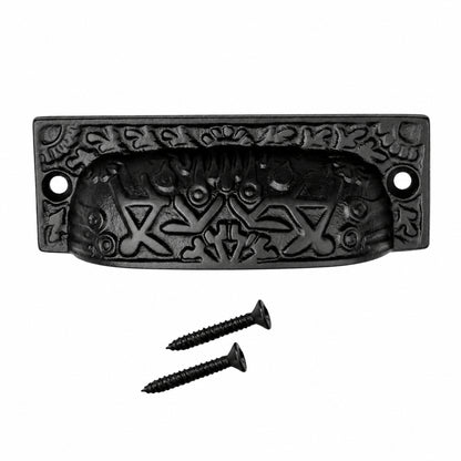 Black Antique Cast Iron Cup Pull Handle product image 2