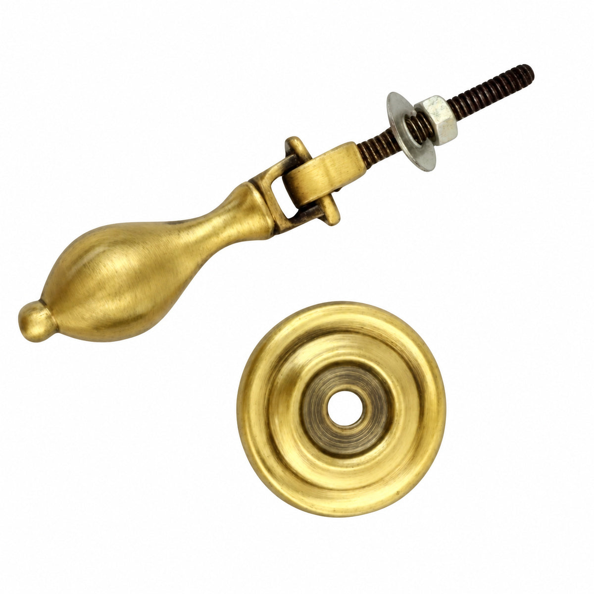 Antique Brass Pear Drop Cabinet Pull Handle 70mm product image 2