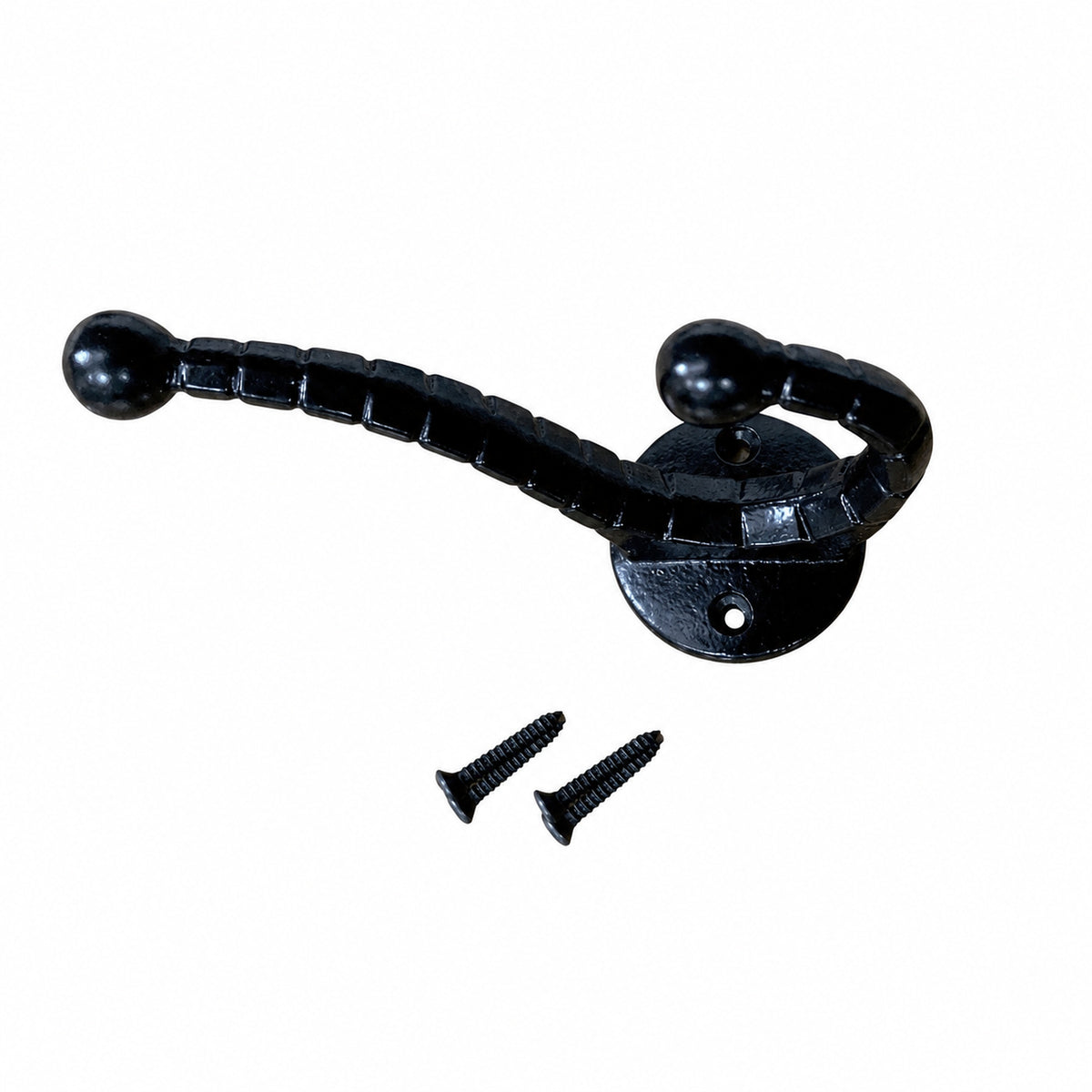 Black Cast Iron Designer Robe Hooks Pack of 5 product image 2