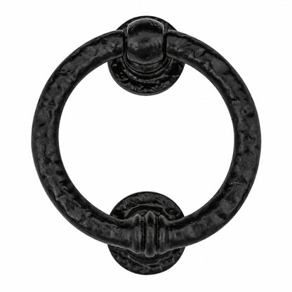 Black Antique Cast Iron Ring Door Knocker 95mm product image 2