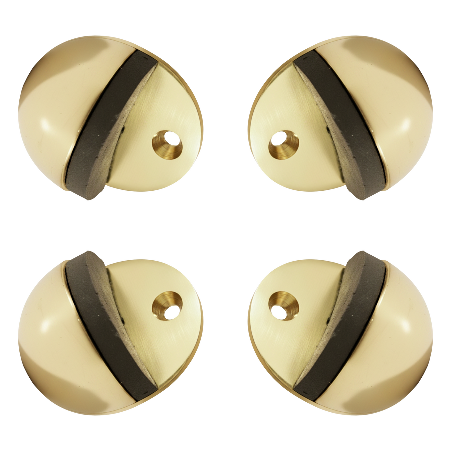 Oval Door Stop Brass Floor Mounted Rubber Doorstop to protect Walls