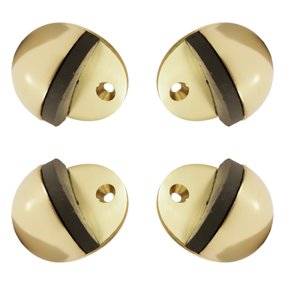 Oval Door Stop Brass Floor Mounted Rubber Doorstop to protect Walls