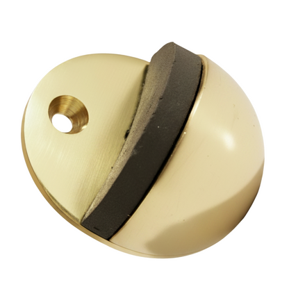 Oval Door Stop Brass Floor Mounted Rubber Doorstop to protect Walls