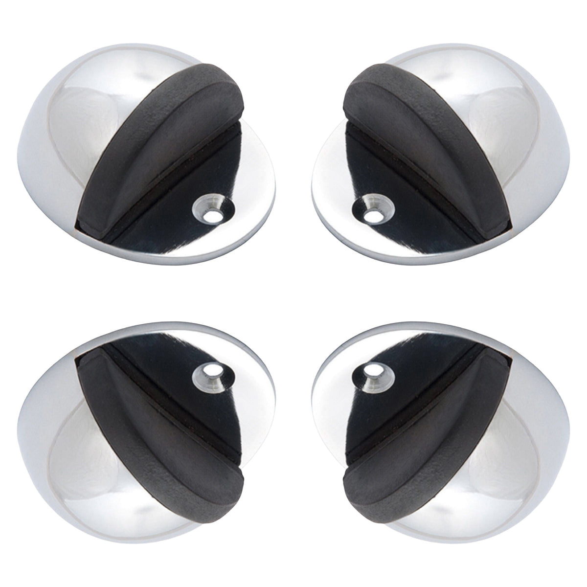 Marketplace JPG companion for Oval Door Stop Polished Chrome Floor-Mounted Rubber Door Stop to Protect Walls