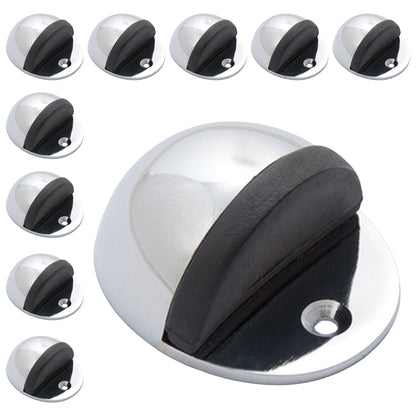 Marketplace JPG companion for Oval Door Stop Polished Chrome Floor-Mounted Rubber Door Stop to Protect Walls