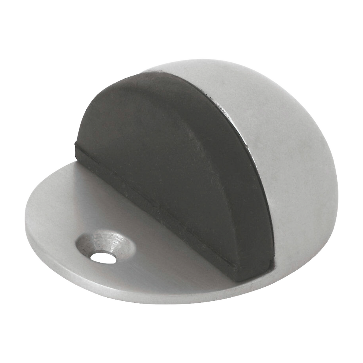 Oval Door Stop Satin Nickel Floor-Mounted Rubber Door Stop to Protect Walls