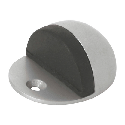 Oval Door Stop Satin Nickel Floor-Mounted Rubber Door Stop to Protect Walls