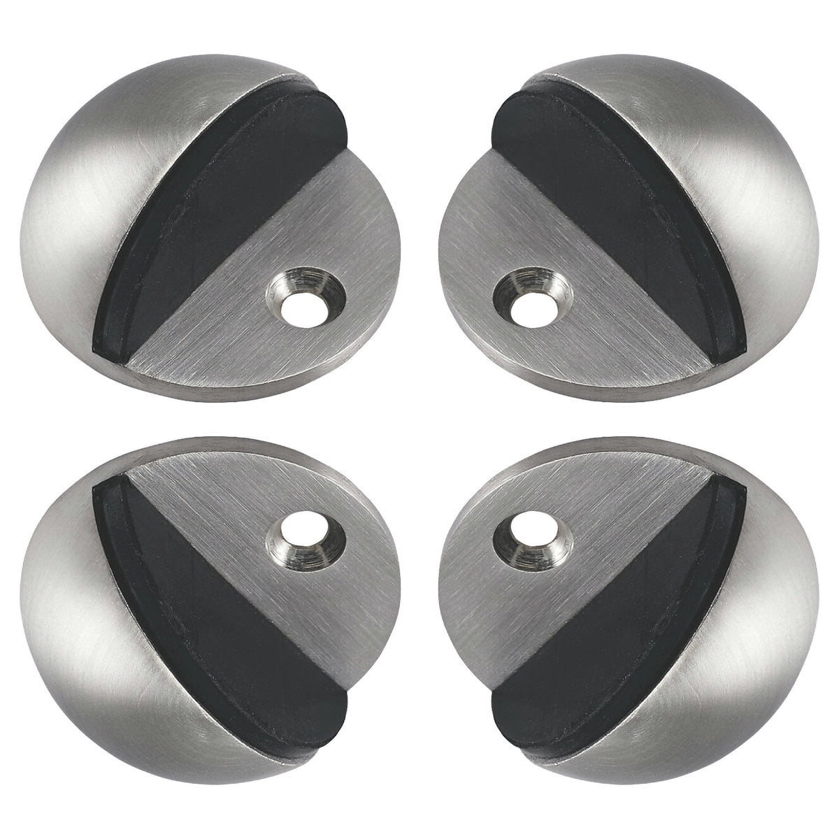 Marketplace JPG companion for Oval Door Stop Satin Nickel Floor-Mounted Rubber Door Stop to Protect Walls