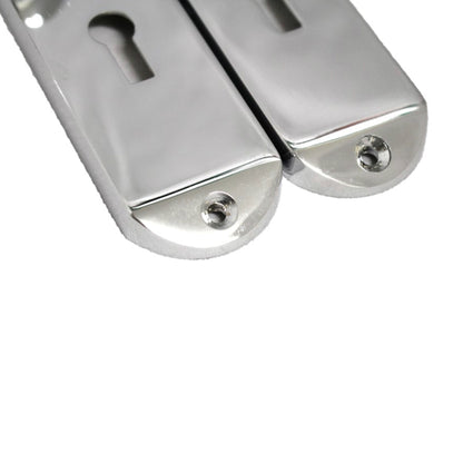 Marketplace JPG companion for Cadenza Door Handles on Backplate Chrome Scroll Lock Handle - 178mm X 38mm