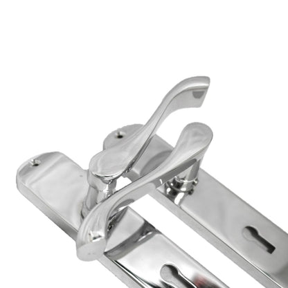 Marketplace JPG companion for Cadenza Door Handles on Backplate Chrome Scroll Lock Handle - 178mm X 38mm