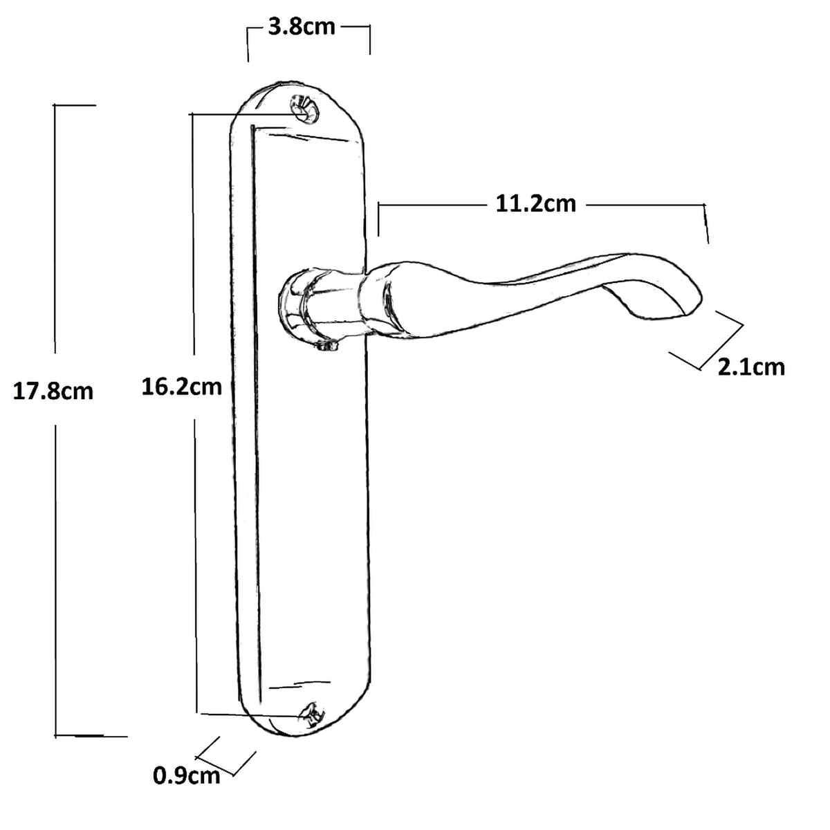 Marketplace JPG companion for Cadenza Door Handles on Backplate Chrome Scroll Tubular Latch Set