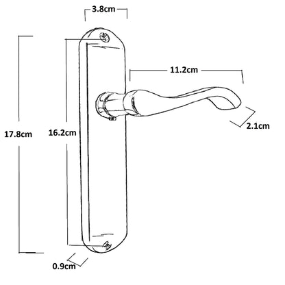 Marketplace JPG companion for Cadenza Door Handles on Backplate Chrome Scroll Tubular Latch Set