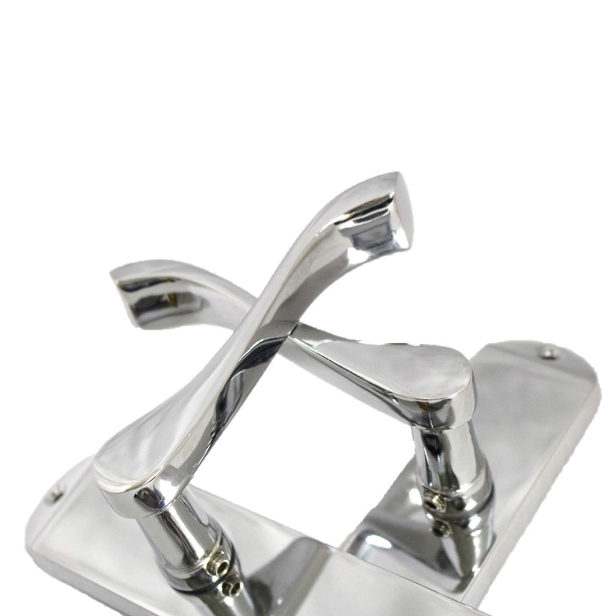 Marketplace JPG companion for Cadenza Door Handles on Backplate Chrome Scroll Tubular Latch Set
