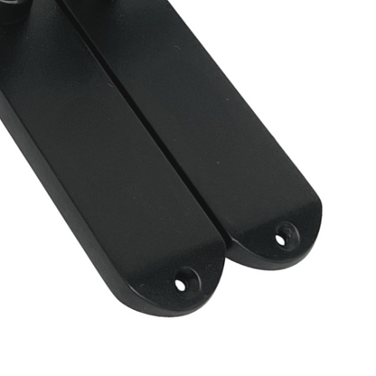 Cadenza Door Handles on Backplate Matt Black Scroll Tubular Latch Set