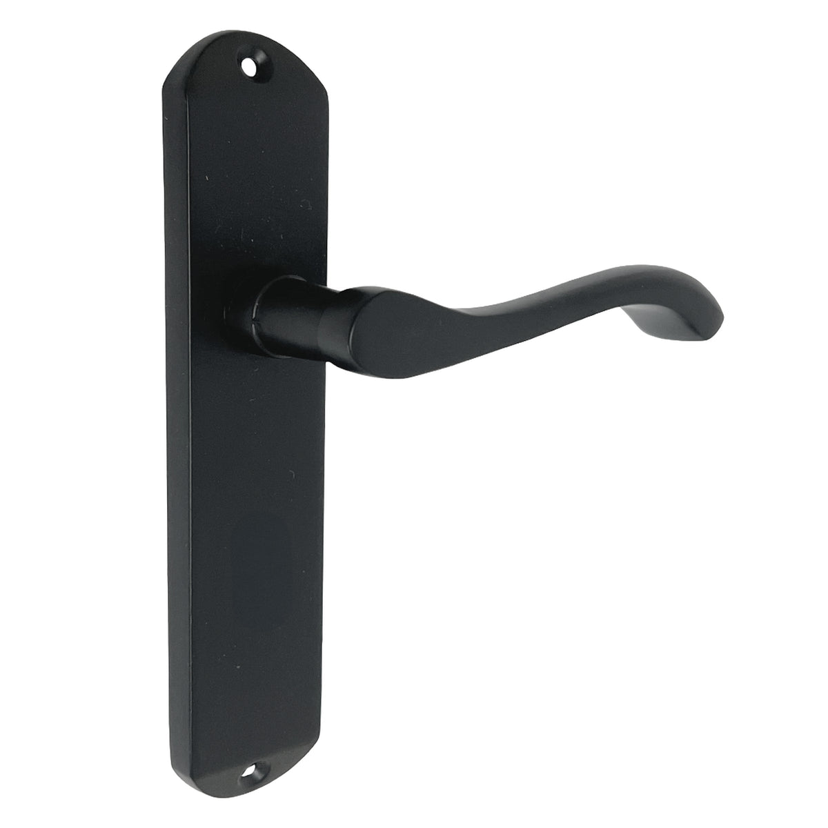 Marketplace JPG companion for Multipack Cadenza Door Handles on Backplate Matt Black Scroll Latch Handle 1/2/4/6 Pairs - 178mm X 38mm