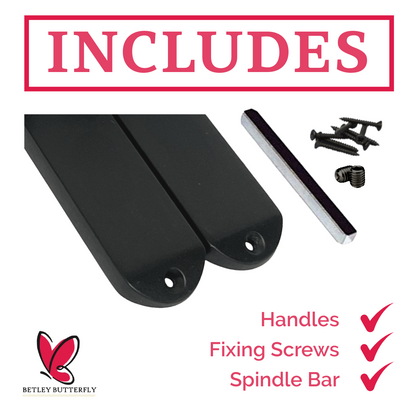 Poignées de porte Cadenza sur plaque arrière Poignée à loquet à volutes chromée