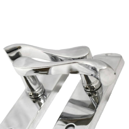 Marketplace JPG companion for Cadenza Door Handles on Backplate Chrome Scroll Bathroom Lock Handle - 178mm X 38mm