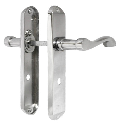 Marketplace JPG companion for Cadenza Door Handles on Backplate Chrome Scroll Bathroom Lock Handle - 178mm X 38mm