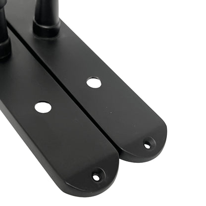 Marketplace JPG companion for Cadenza Door Handles on Backplate Matt Black Scroll Bathroom Lock Set