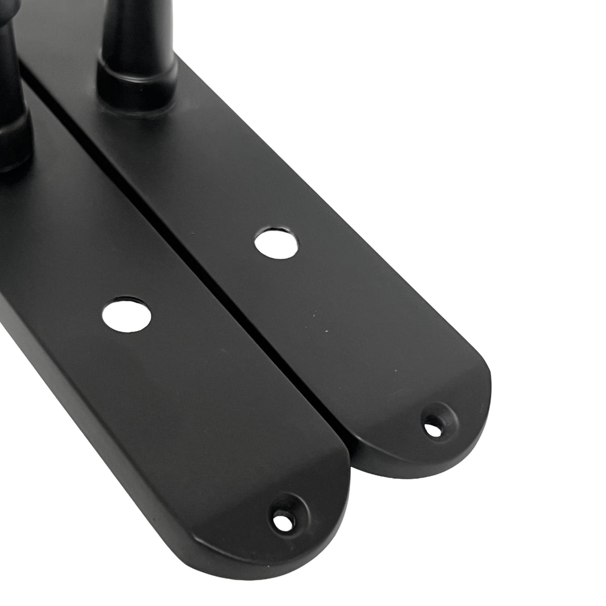 Marketplace JPG companion for Cadenza Door Handles on Backplate Matt Black Scroll Bathroom Lock Handle - 178mm X 38mm