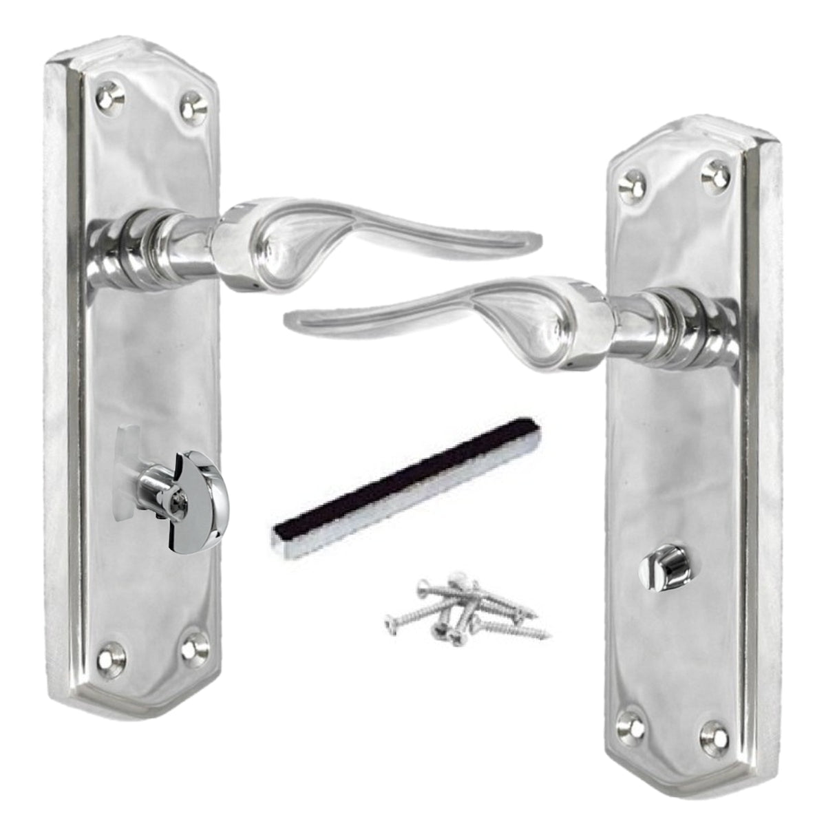 Marketplace JPG companion for Door Handles Stellar Scroll Lever Internal Bath Lock - Chrome 170mm X 50mm - 167mm X 51mm