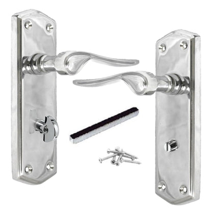 Marketplace JPG companion for Door Handles Stellar Scroll Lever Internal Bath Lock - Chrome 170mm X 50mm - 167mm X 51mm