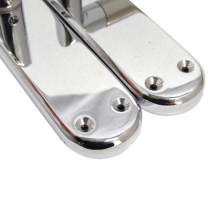 Door Handles Mitred Straight Lever Latch Duo - Chrome Satin 180mm x 40mm