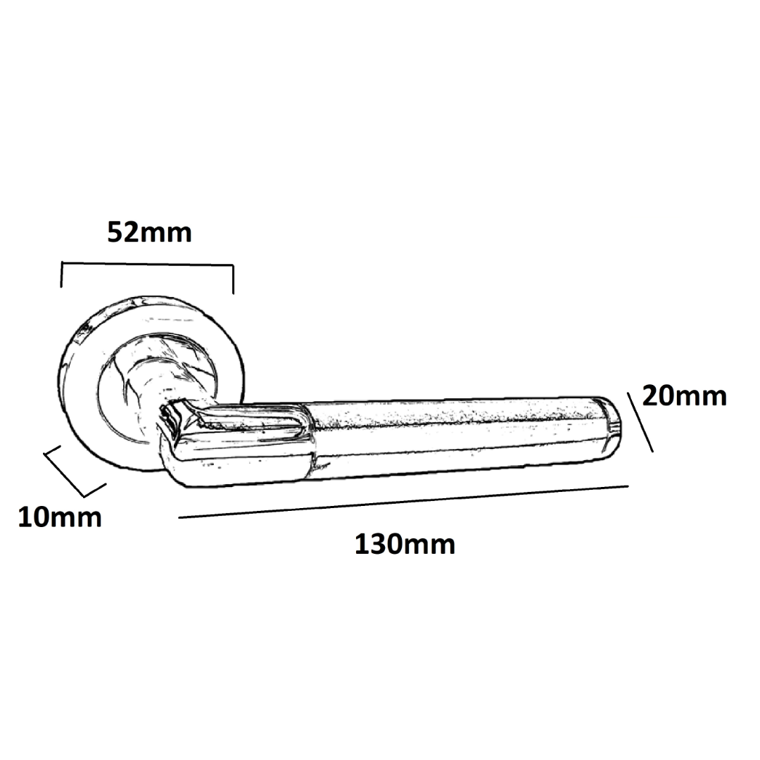 Straight Lever Rose Door Handles, Mitred Bathroom Thumbturn Lock Set, Duo Chrome Satin